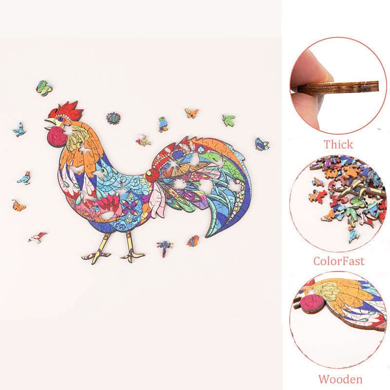 Puzzle de Madera de 180 Piezas Diseño Gallo