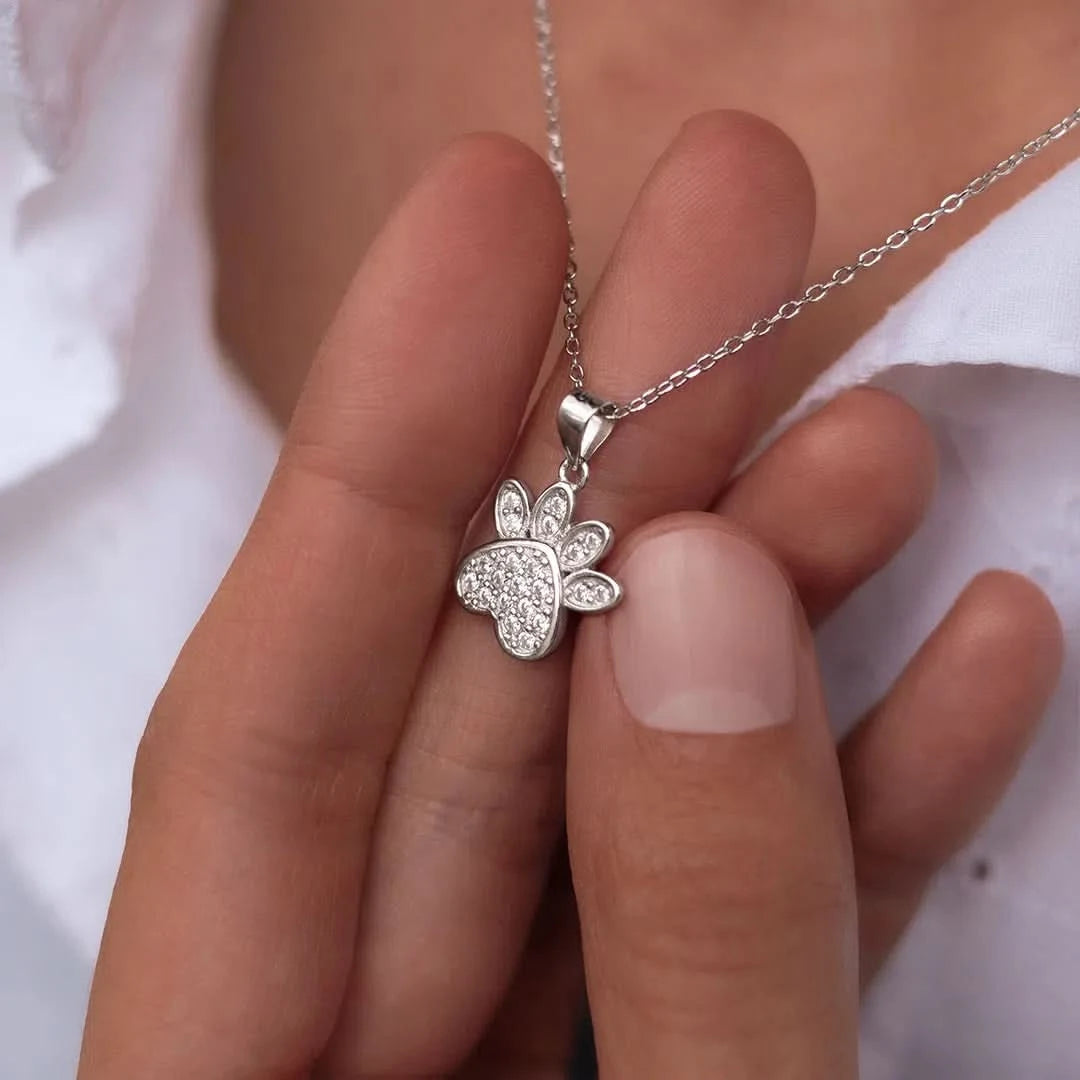 Colgante Paw Huella Plata 925 - p18071