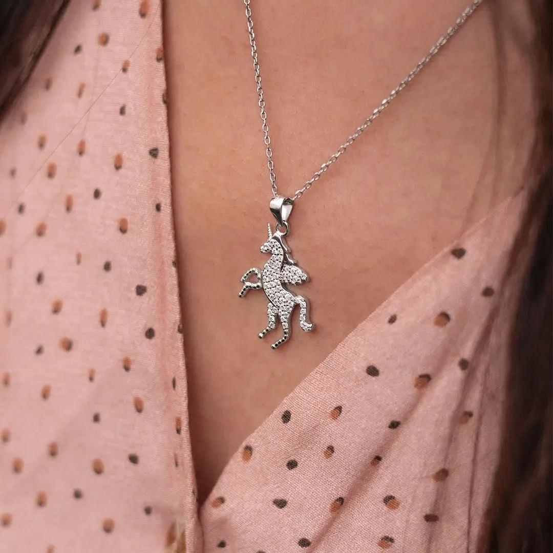 Colgante Unicornio Plata 925 - p19032