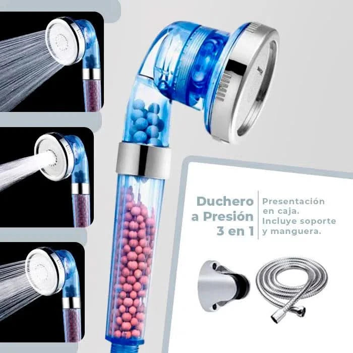 Ducha Pressura Max Con Manguera y Soporte MilGenial