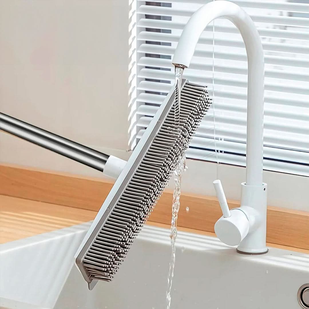 Escoba de Silicona 2 en 1 con Largo Ajustable Brush Clean