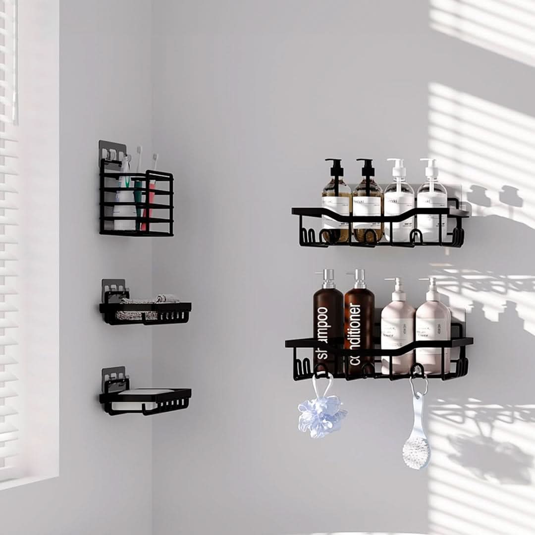 Set de 5 Organizadores para Ducha Minimalista Milhome