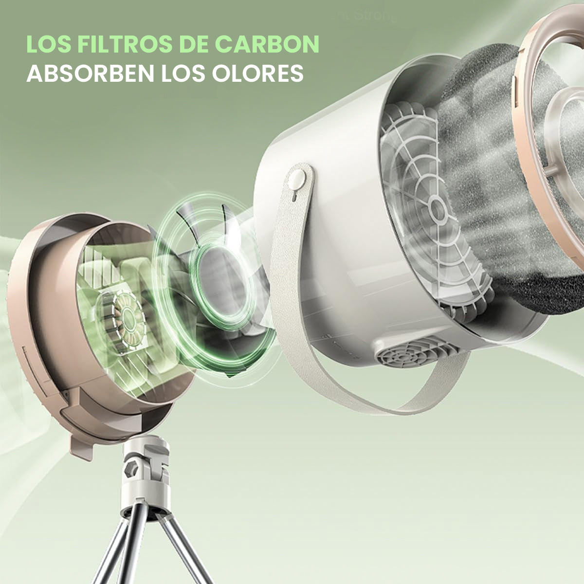 Extractor Portátil para cocina con 4 filtros de Carbón