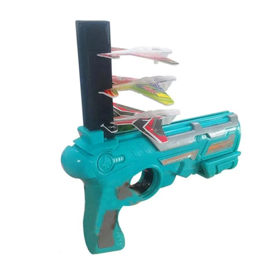 Lanza Aviones con Forma de Pistola + 3 Aviones.