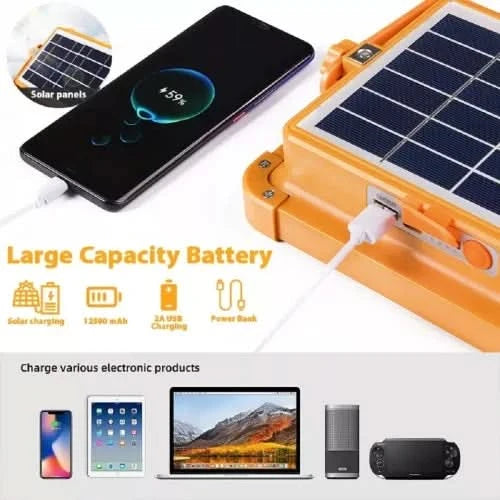 Linterna Foco Panel Solar de 1250 mah Recargable IP66