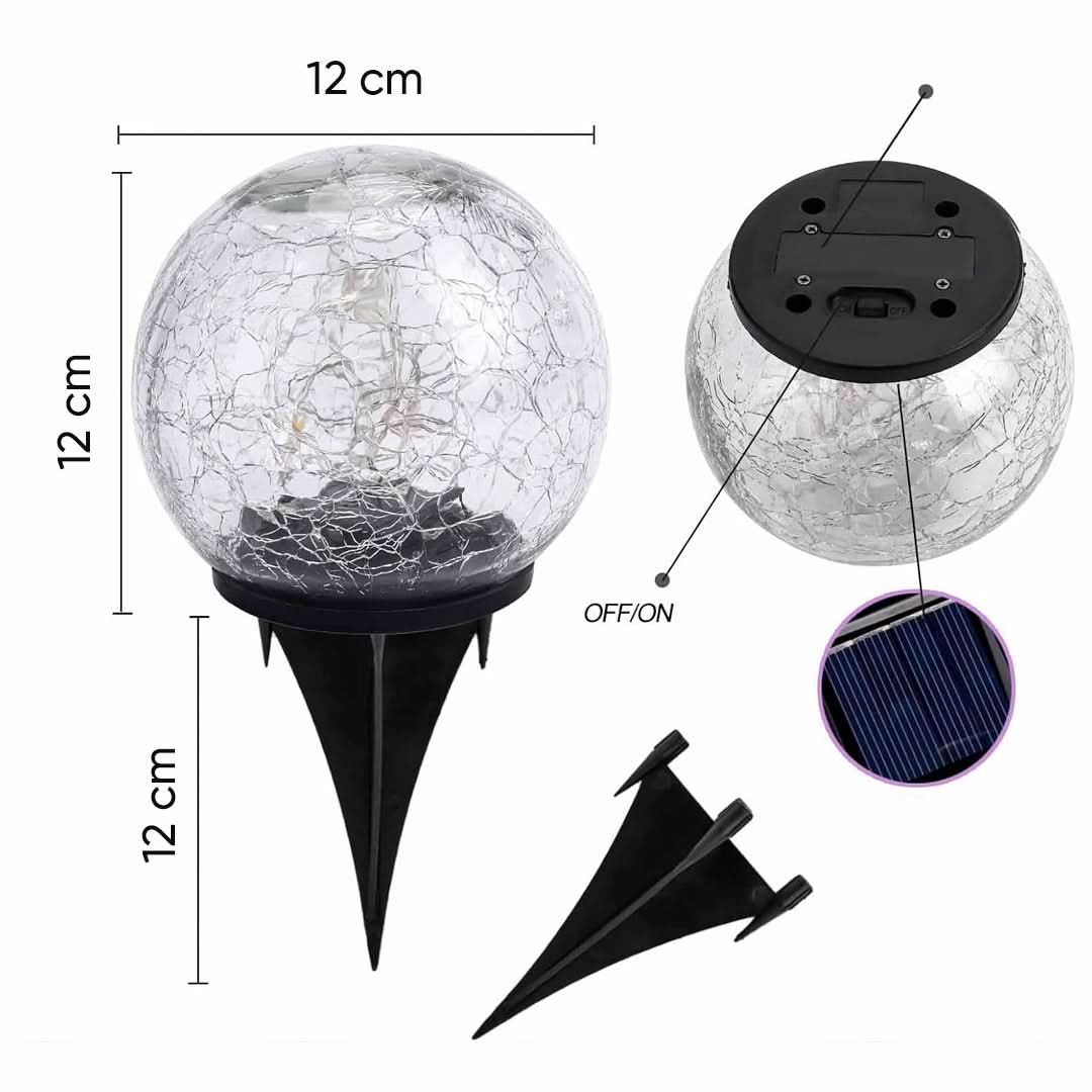 Esferas de Luces Solares Decorativa con Estaca
