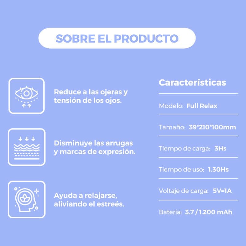 Masajeador de Ojos Full Relax Marca Blumin
