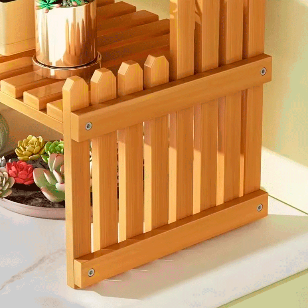 Estanteria Decorativa en Madera 2 Niveles