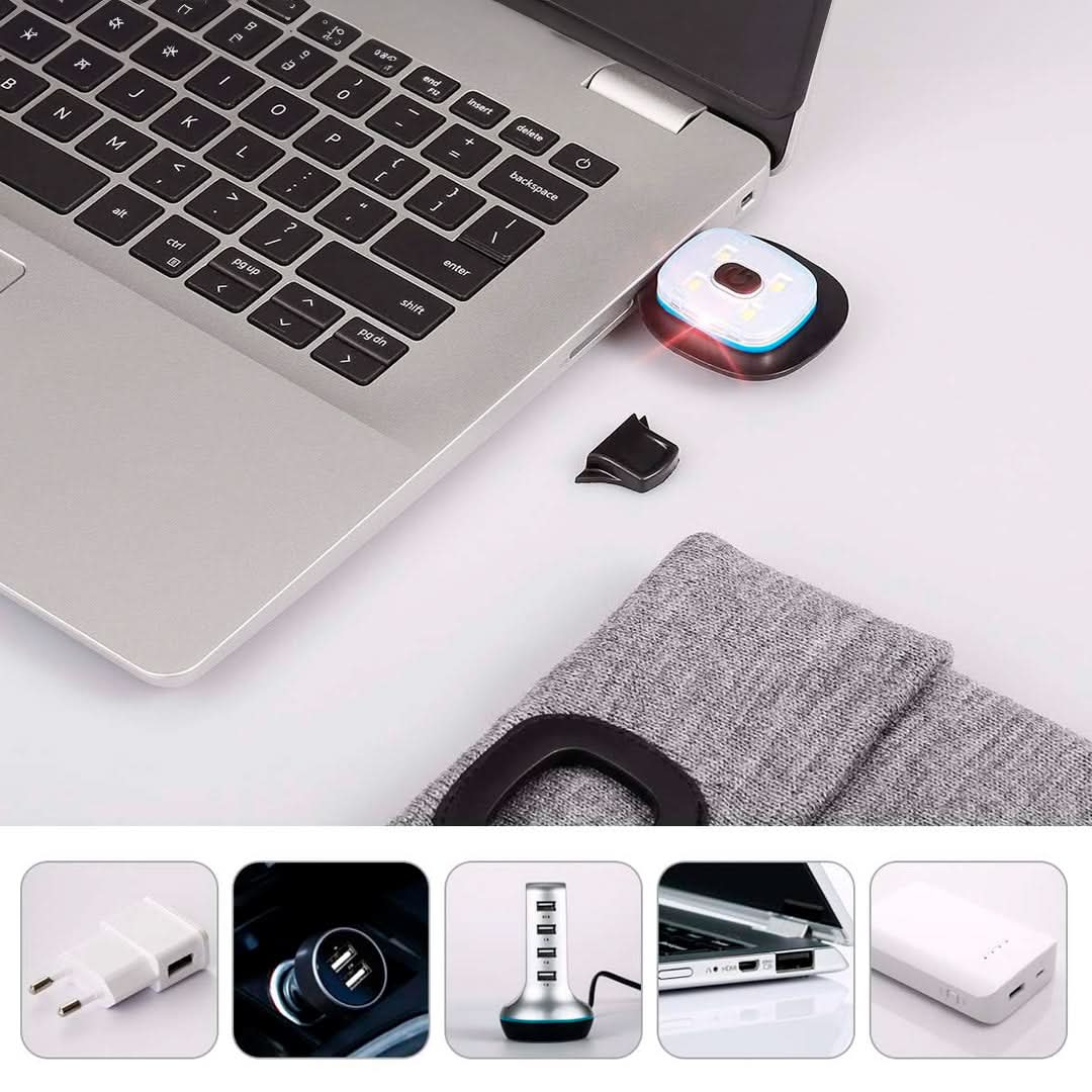 Gorro con Linterna Led Recargable USB