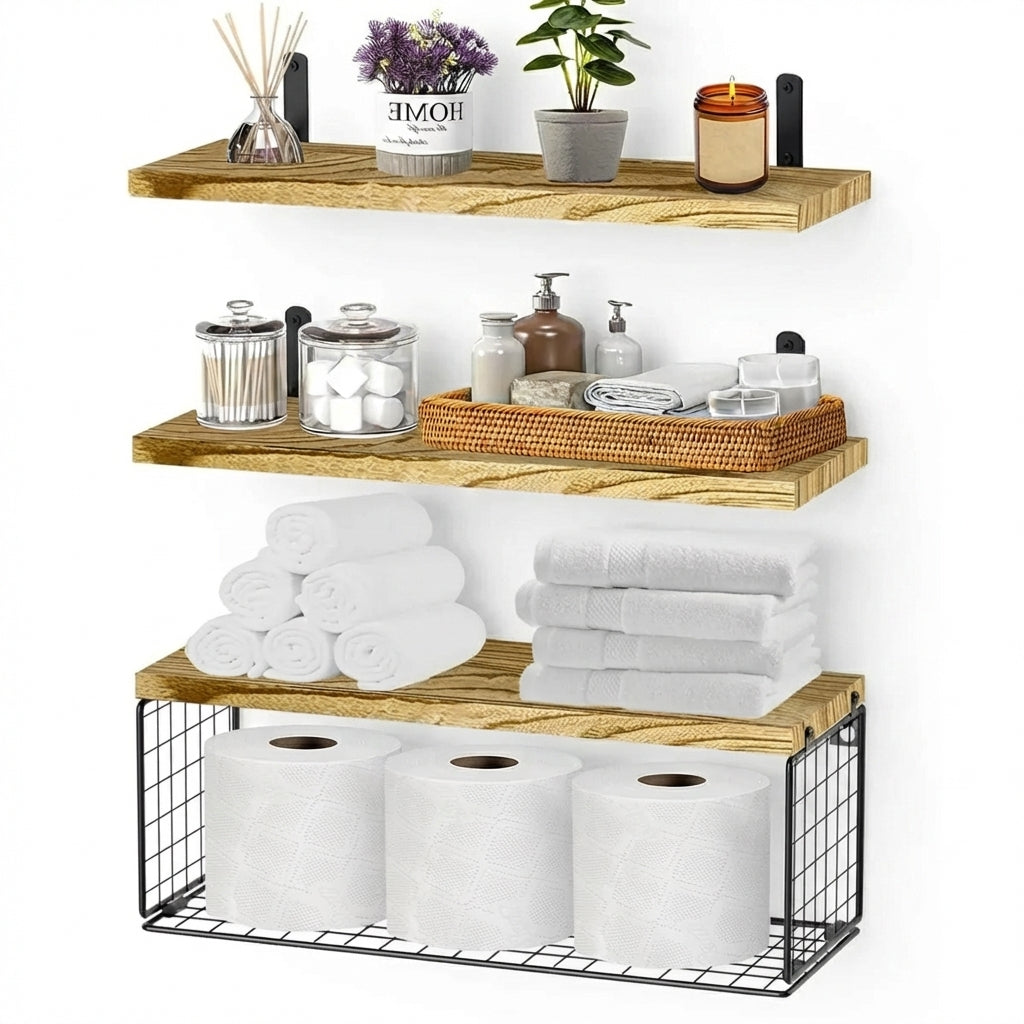 Set de 3 Estantes Decorativos Flotantes