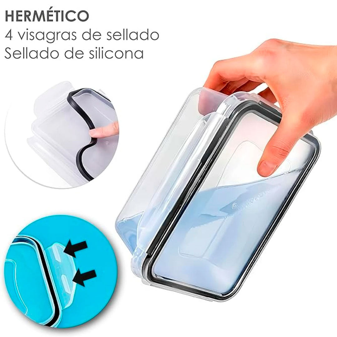 Set de 30 Frascos Recipientes Hermeticos Transparentes