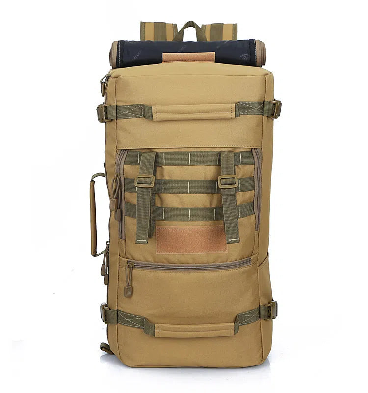 Bug Out Bag Mochila táctica de 50 litros - Ideal para artículos esenciales  de supervivencia, Beige Bronceado, Viajar