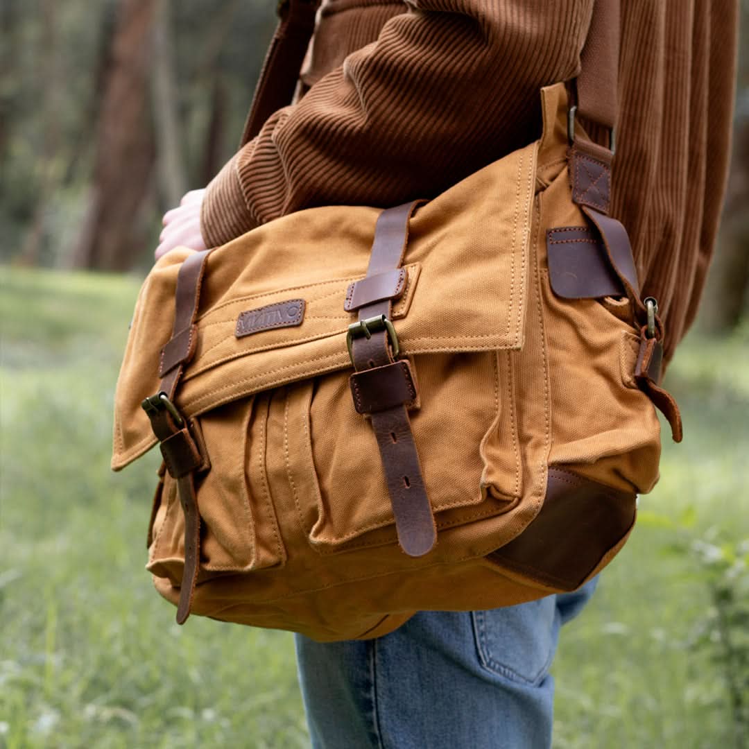 Bolso Halden de Lona y Cuero Marca Vinitivo