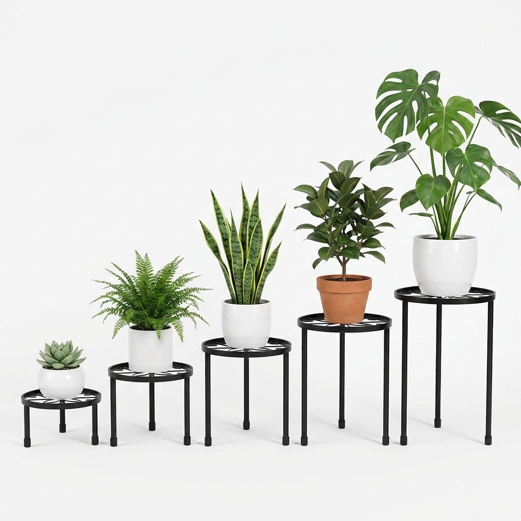 Paquete de 5 Soportes de Metal para Plantas