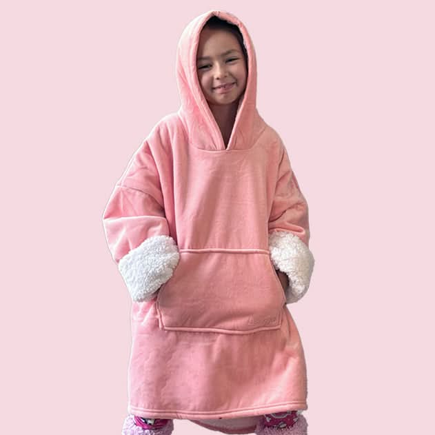 Hoodie Rosa Polar con Capucha Marca Wilma