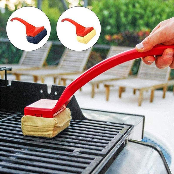 Cepillo Cabezal con Esponja para Limpieza de Parrilla