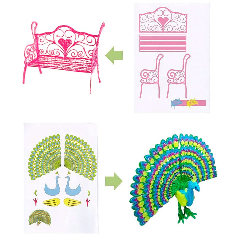 Libro de Dibujo para Lapiz 3D con 40 Patrones