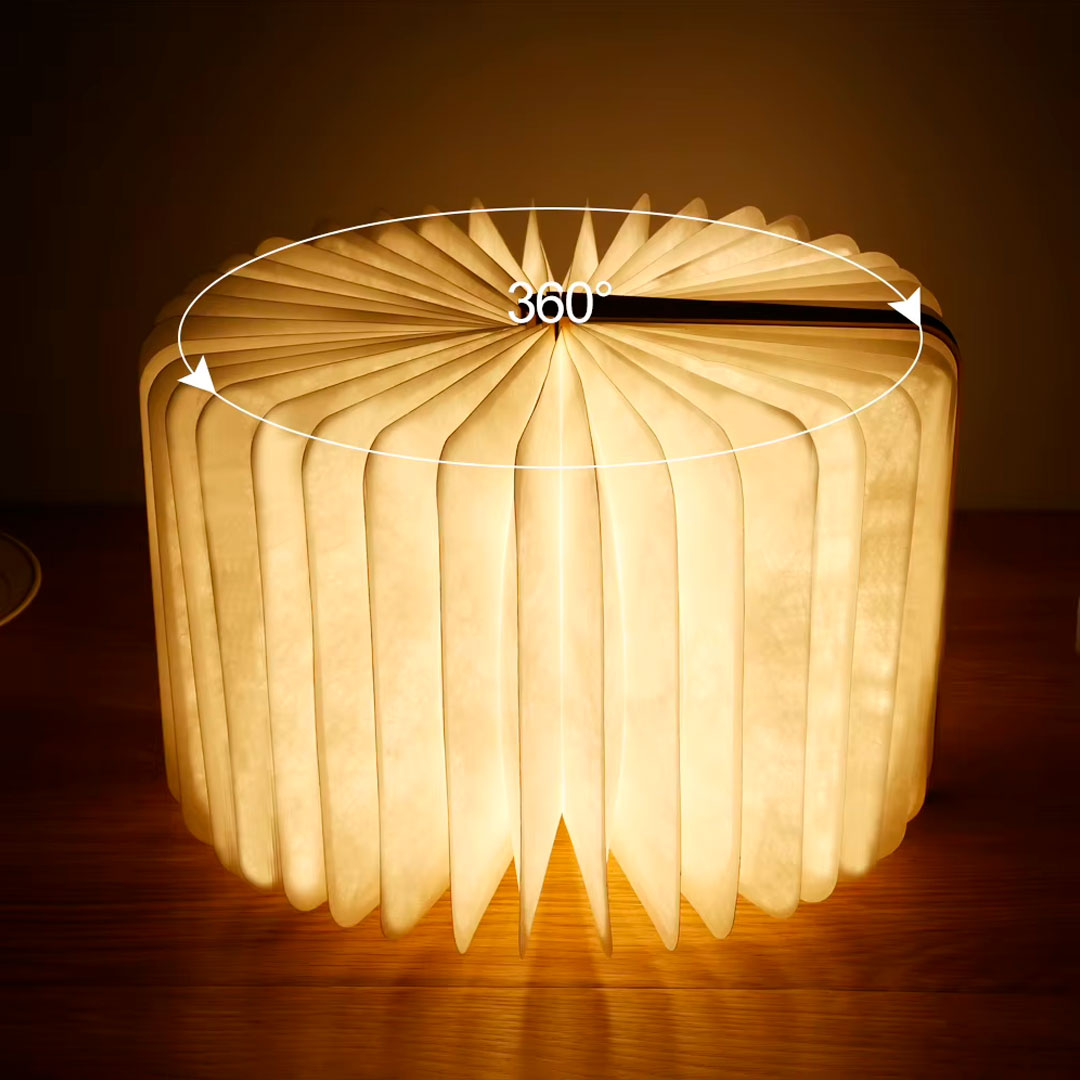 Lámpara Libro 3D LED, Luz Nocturna Recargable y Decorativa