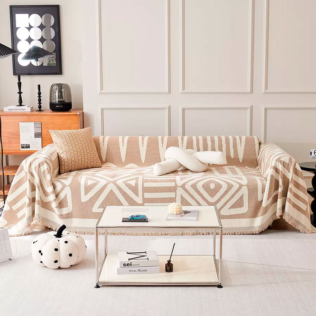 Manta Cubre Sofa de Chenilla Reversible