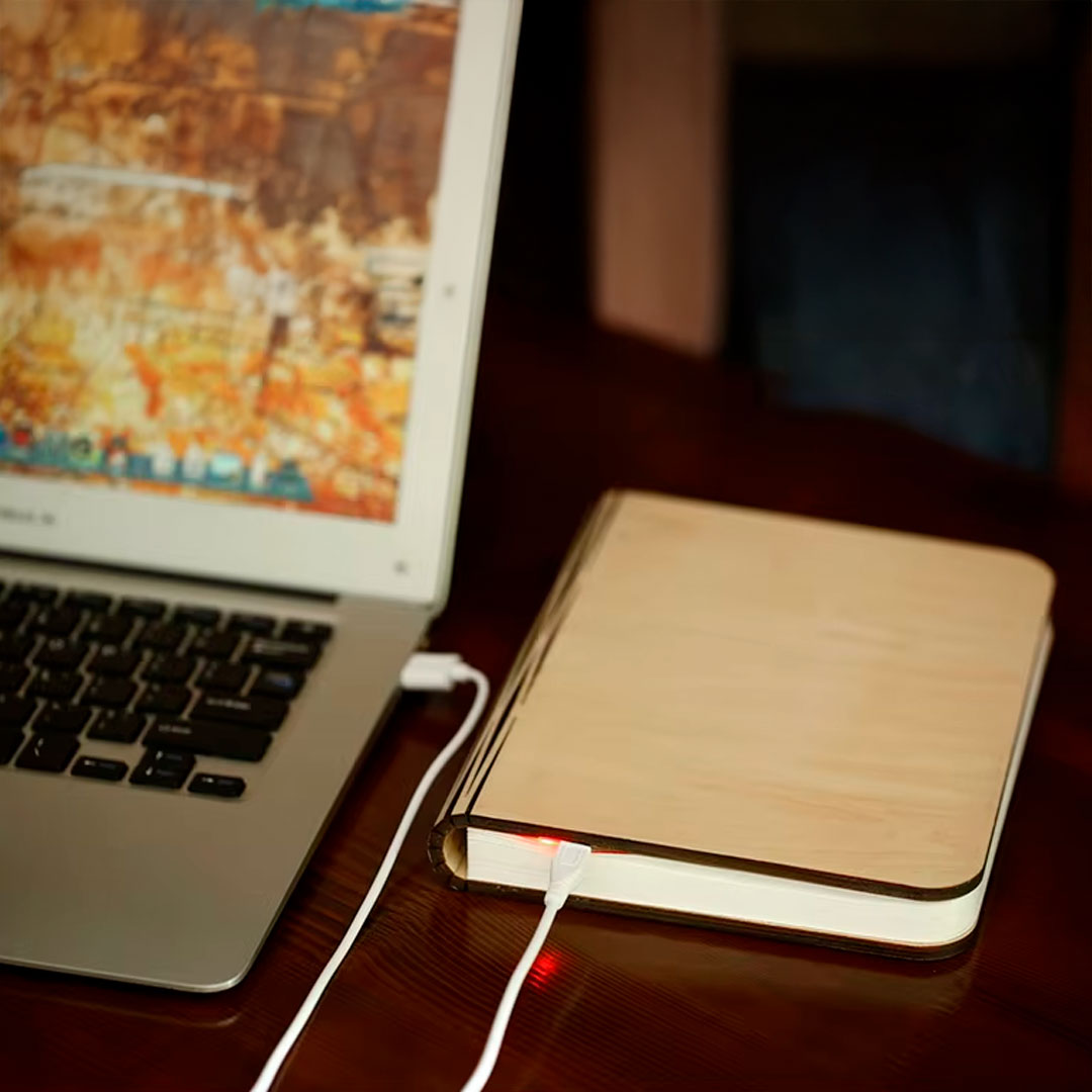 Lámpara Libro 3D LED, Luz Nocturna Recargable y Decorativa