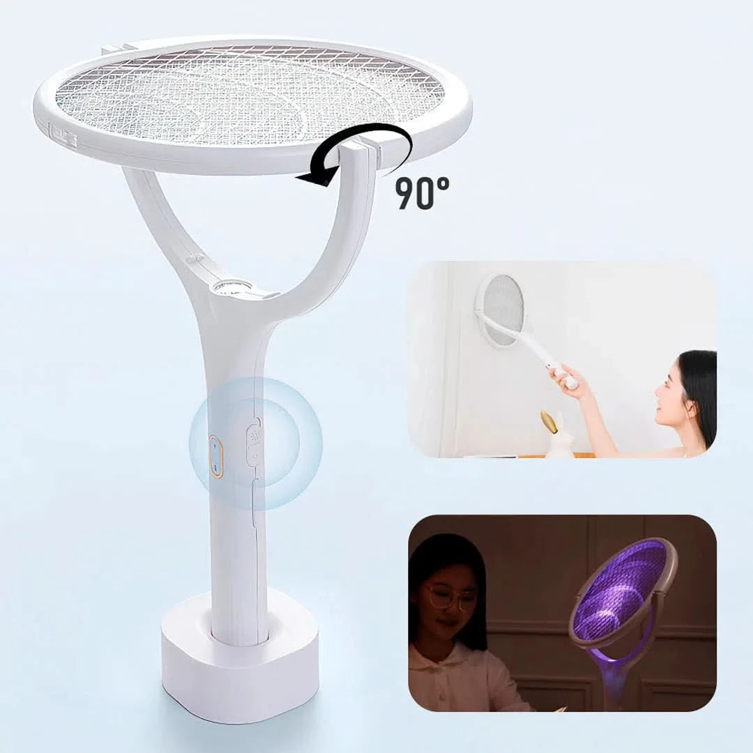 Raqueta Matamosquitos Eléctrico de 90 Grados Luz UV