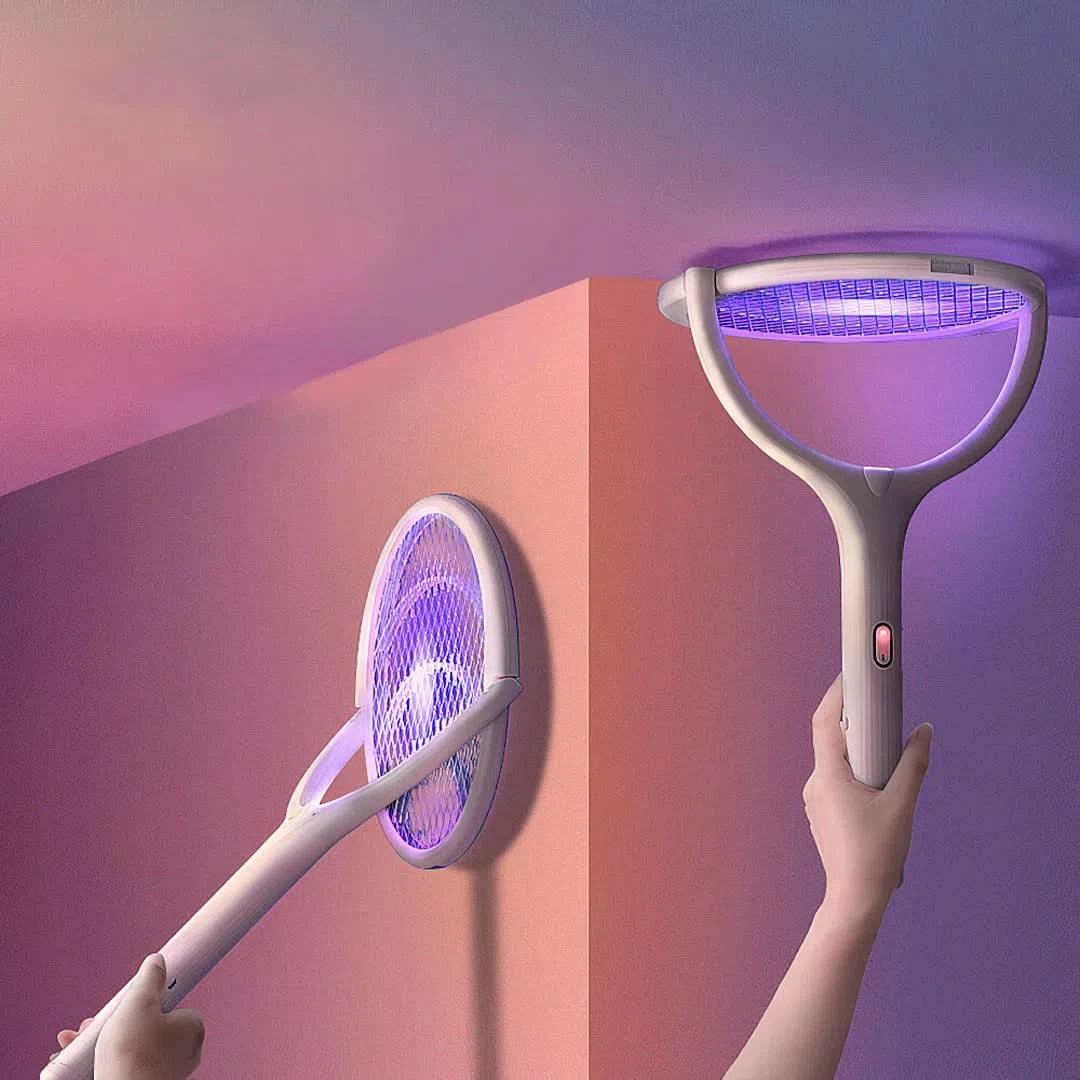 Raqueta Matamosquitos Eléctrico de 90 Grados Luz UV