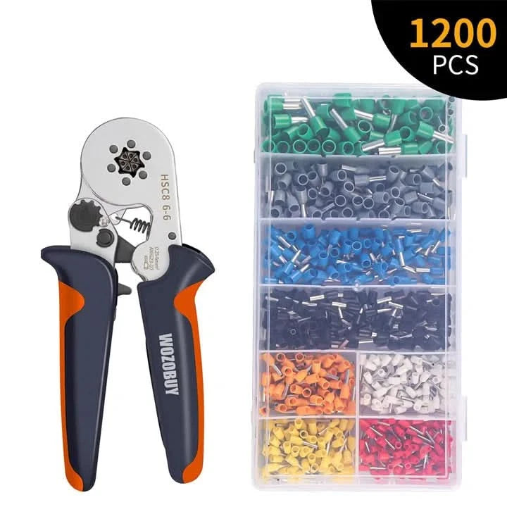 Crimpadora para Terminales con 1200 Conectores Profesional