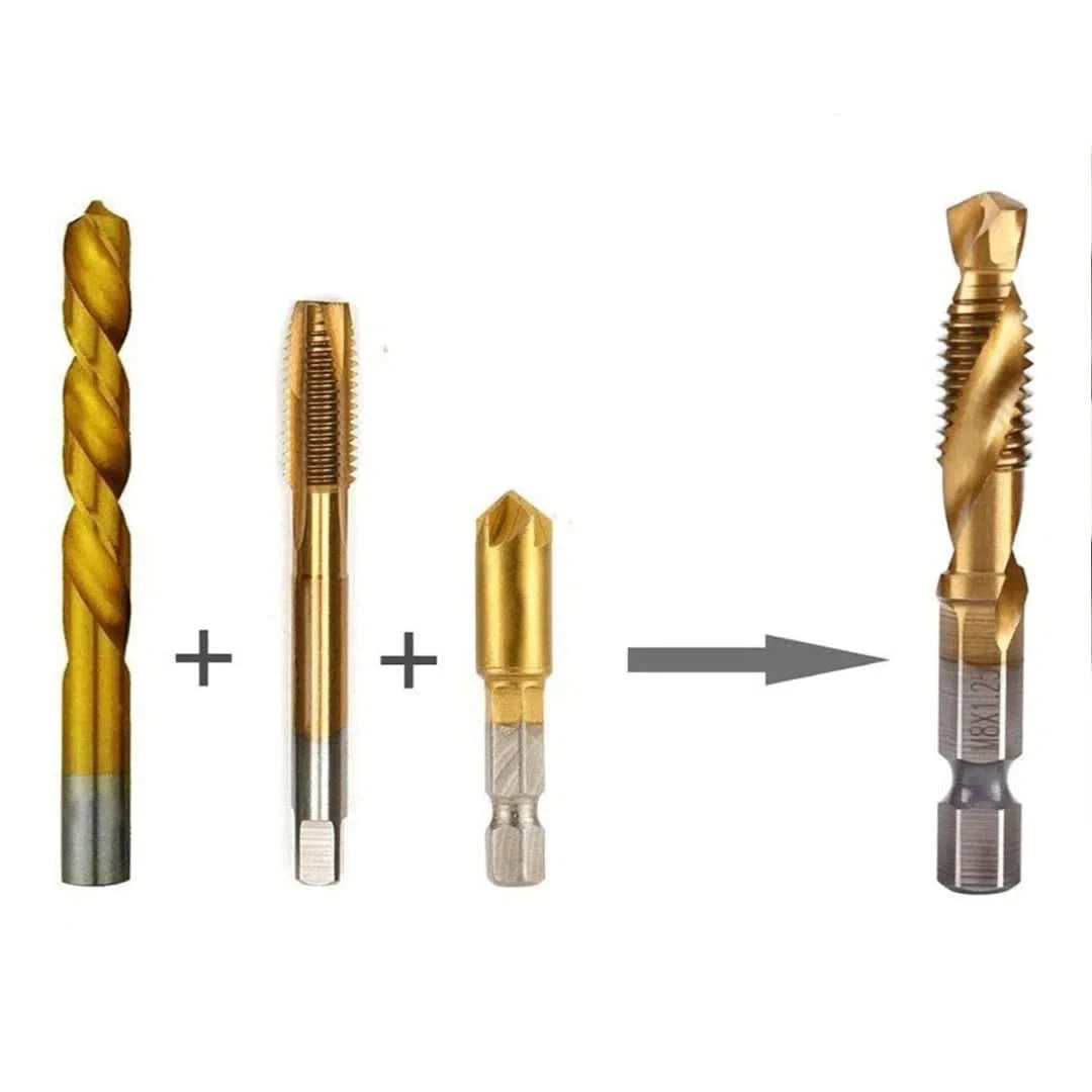 Set de 6 Brocas de Titanio con Estriado