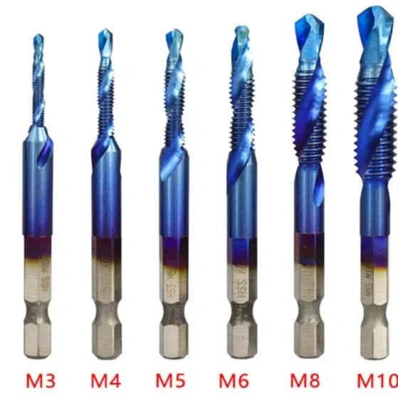 Set de 6 Brocas de Titanio con Estriado