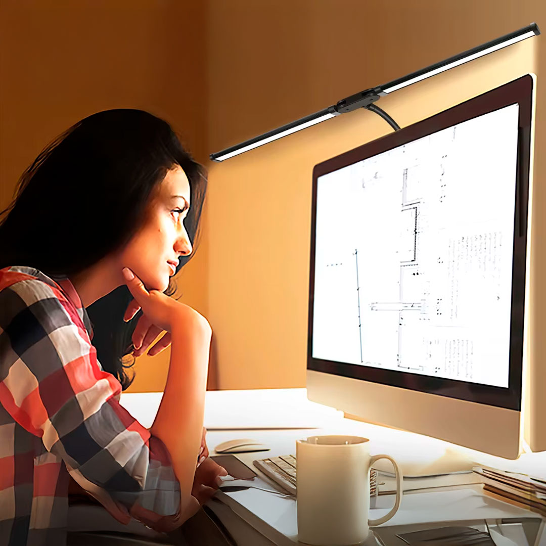 Lampara Led Doble de Escritorio Regulable