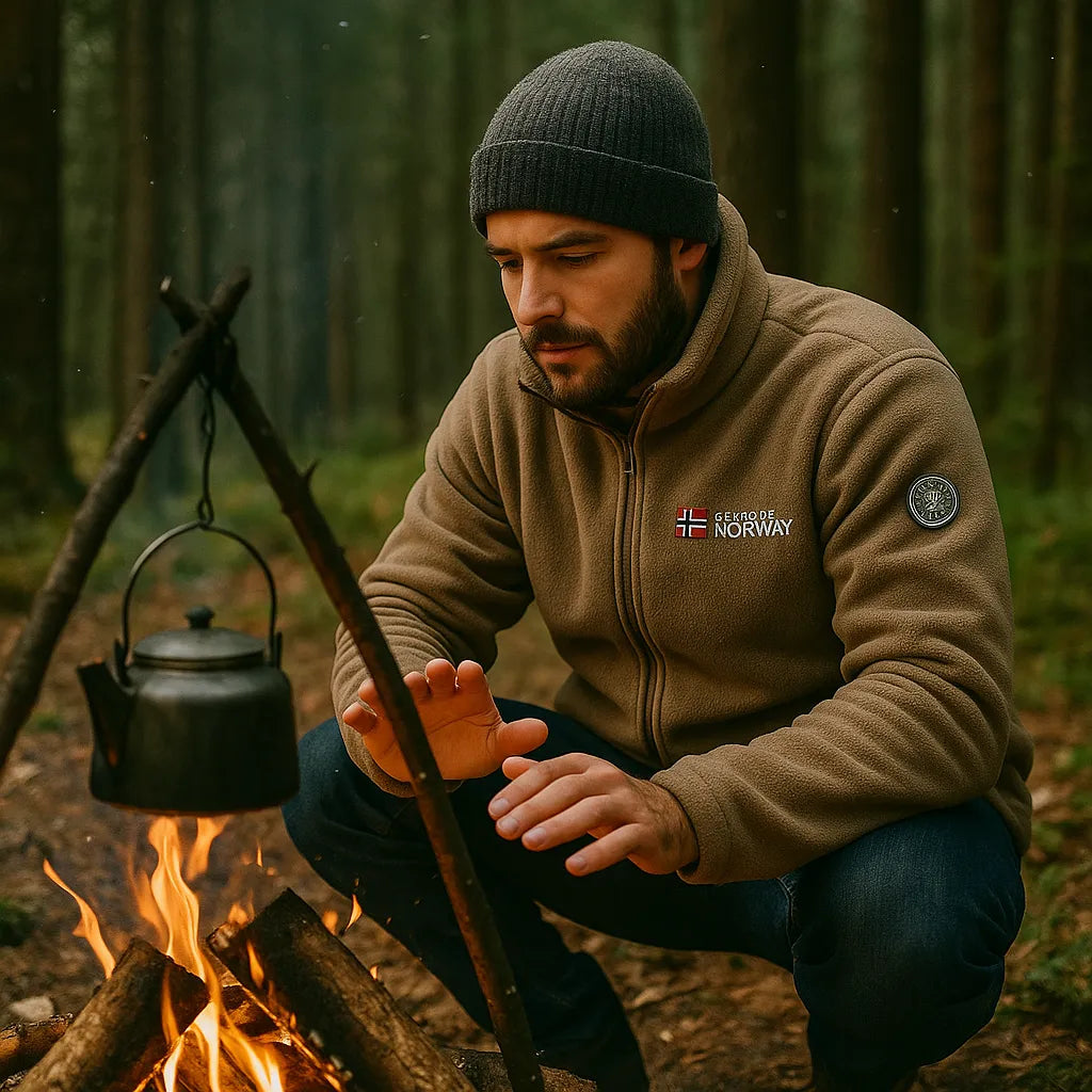 Campera Polar flec de Invierno para Hombre