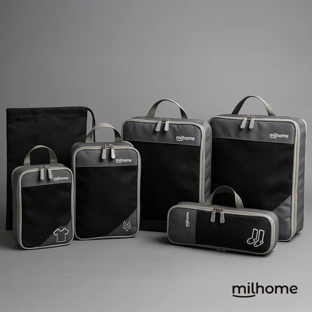 Set de 5 Bolsas Organizadoras para Viaje Milhome