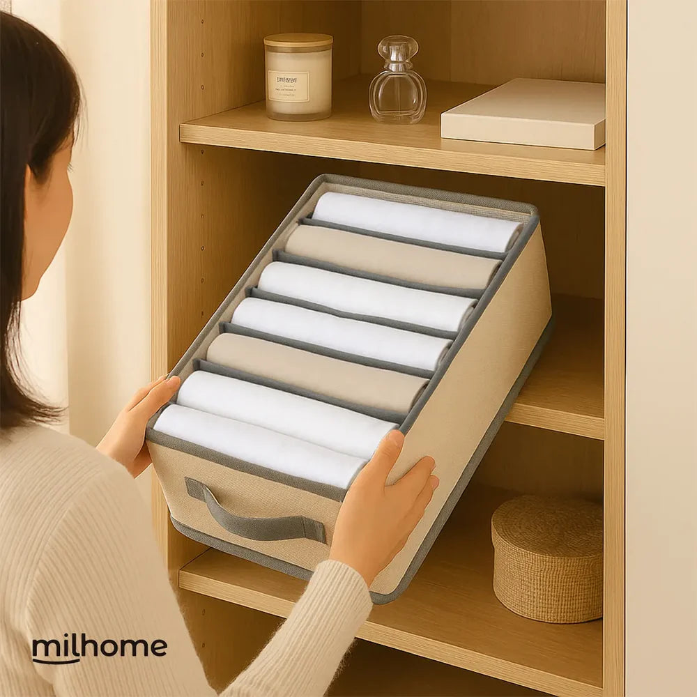 Oferta 6 Organizadores Clot para Ropa con 8 Divisiones Milhome