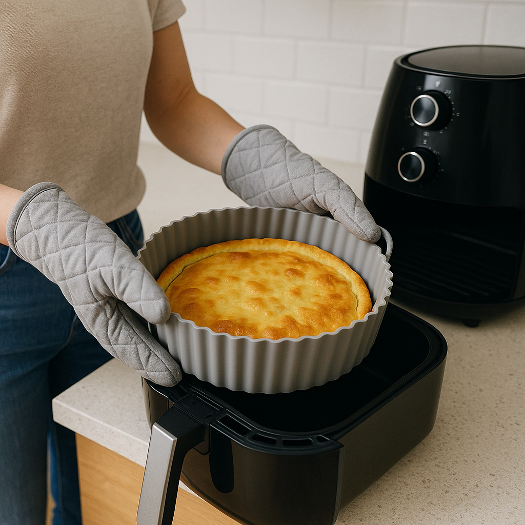 Bandeja Redonda de Silicona para Freidora Electrica Air Frye