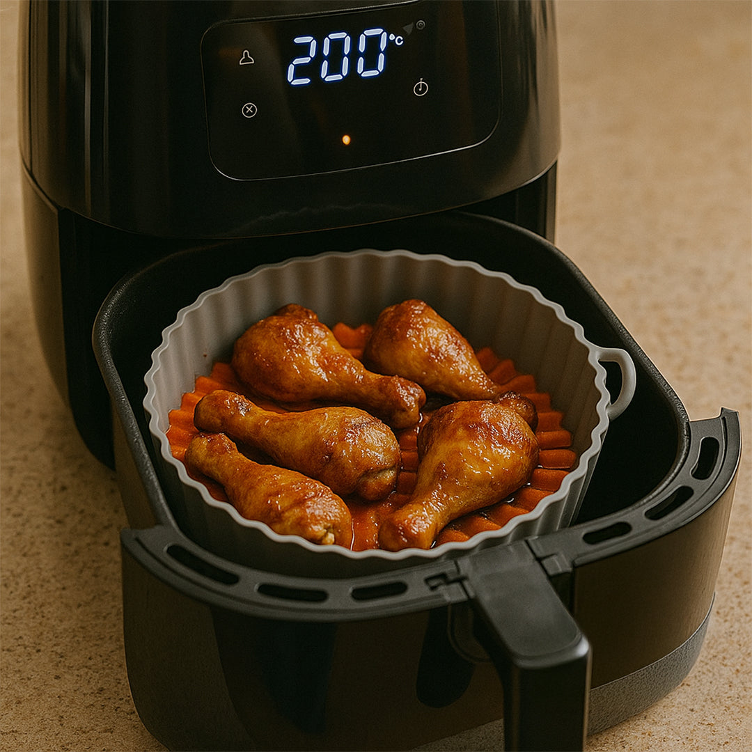 Bandeja Redonda de Silicona para Freidora Electrica Air Frye