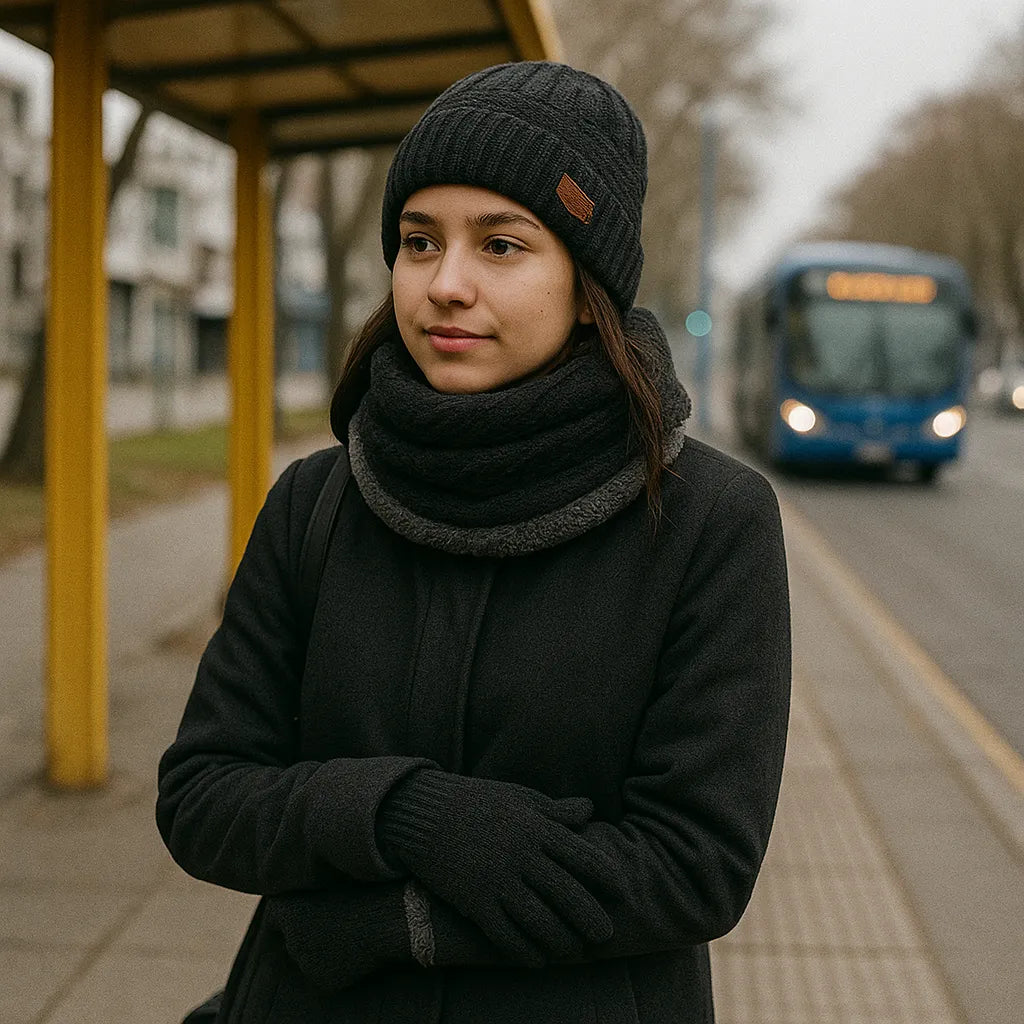 Set de Gorro, Guantes y Bufanda en Lana