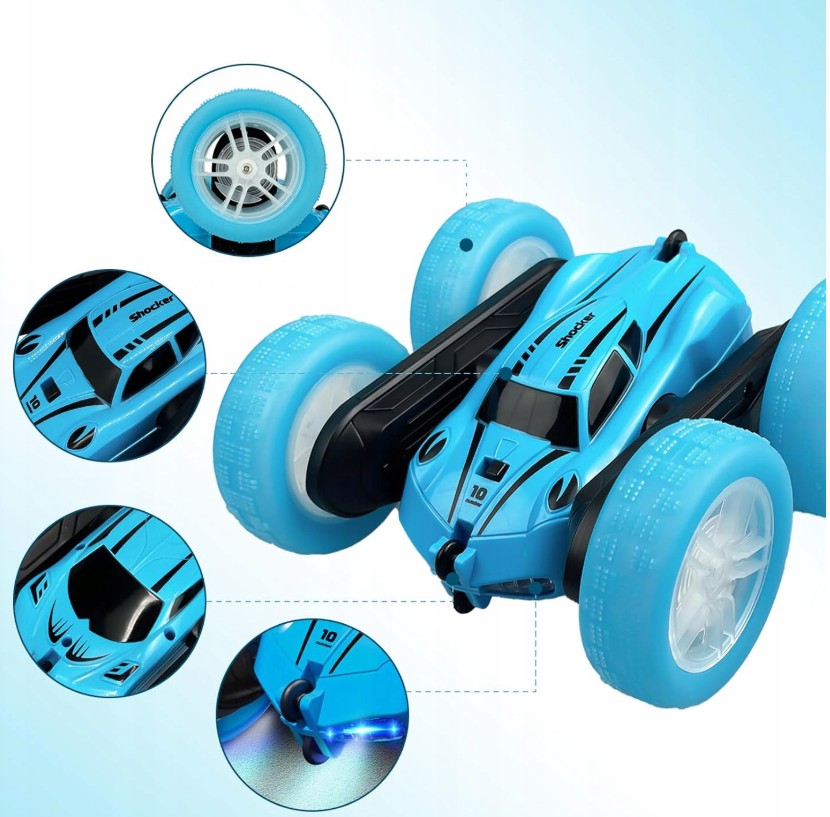 Supercar 360 Grados Recargable con Luz y Control Remoto