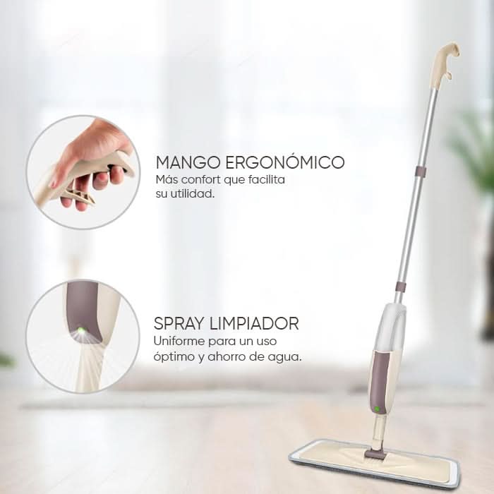 Mopa Plana con Aspersor + 2 Repuestos de Regalo MilGenial