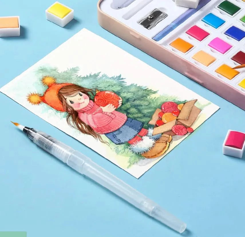 Juego de Pintura de Acuarela de 36 Colores con Pincel