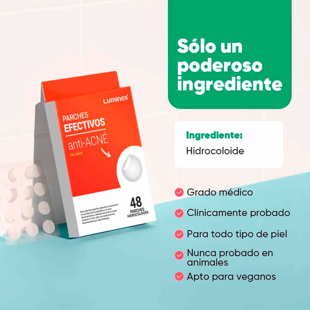 Pack de 48 Parches Anti-Acne Circulares Luminex