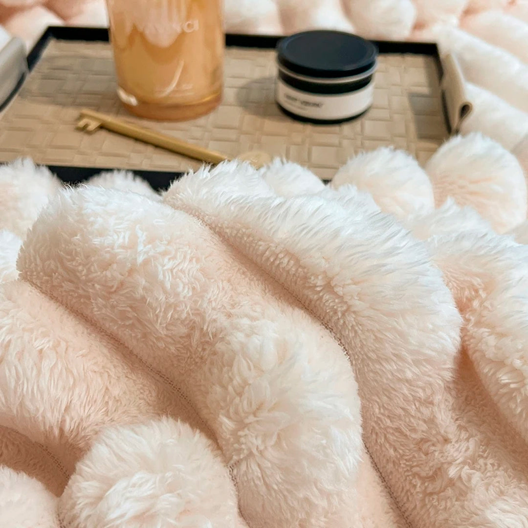 Manta Super Soft a Rayas en Vellon Grueso