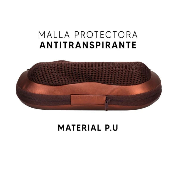 Cojin Masajeador CarPillow con Temperatura y Rodillos