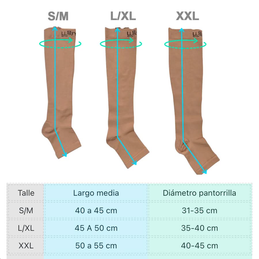 Medias Zippermax de Compresión Marca Wilma