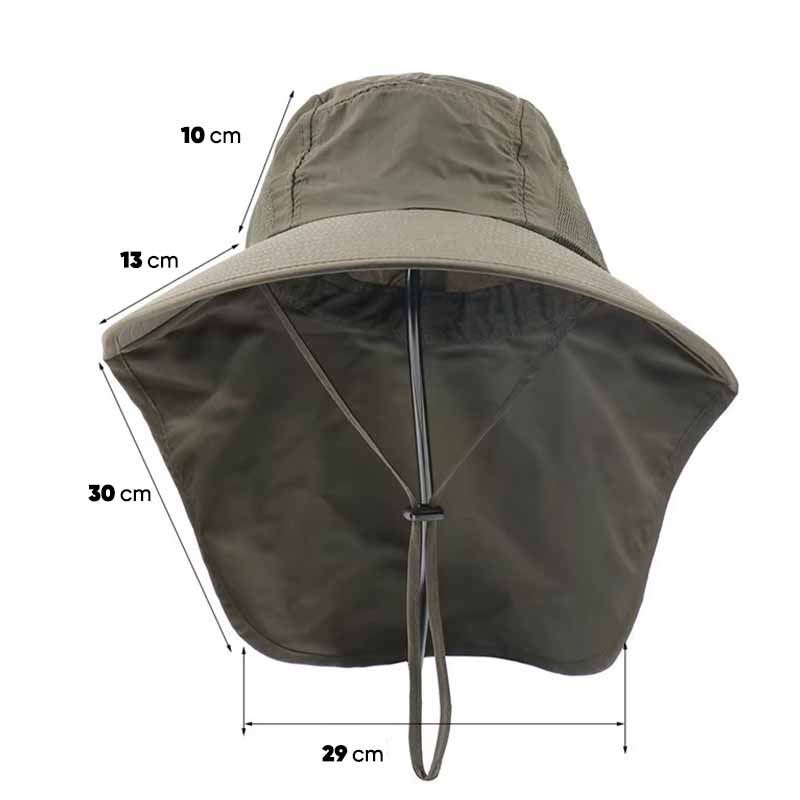 Sombrero con Solapa con Protección para el Cuello