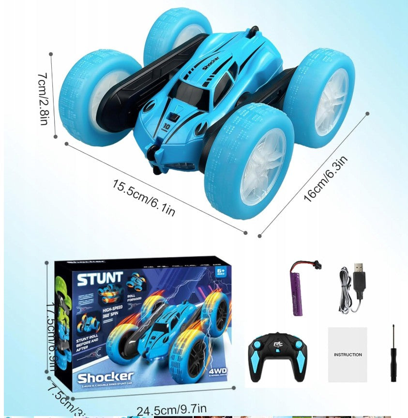 Supercar 360 Grados Recargable con Luz y Control Remoto