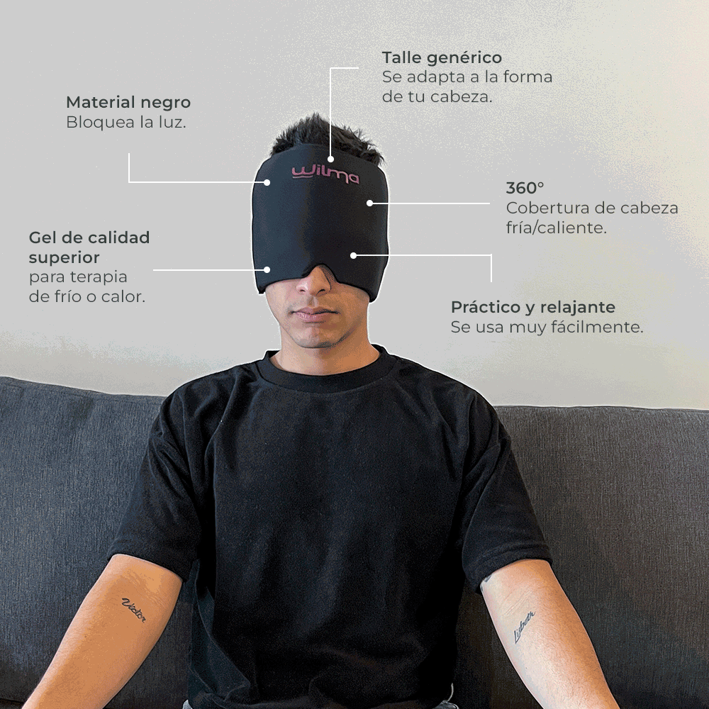 Gorro de Gel Anti migraña CoolRelax Marca Wilma
