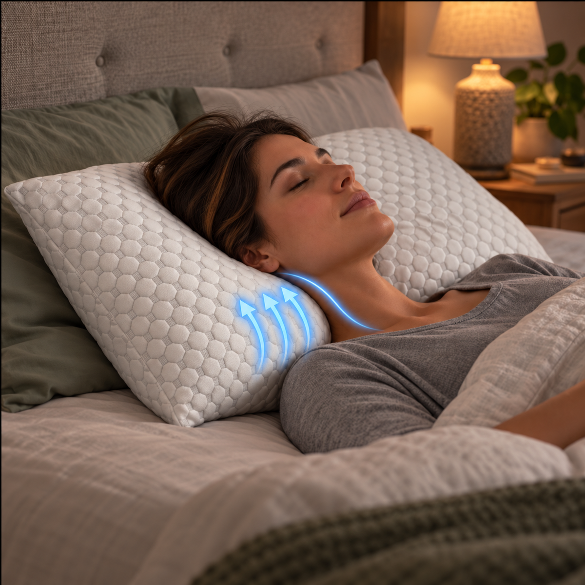 Almohada ortopédica de Espuma Viscoelástica Triturada
