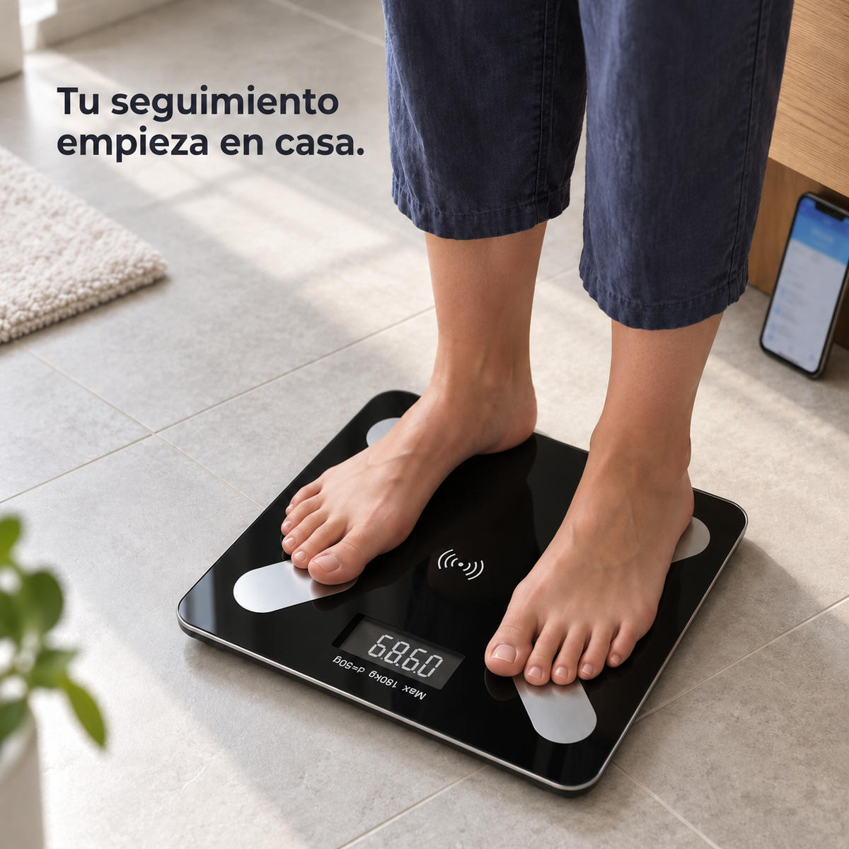 Balanza Corporal Digital Inalámbrica Medición Grasa Muscular