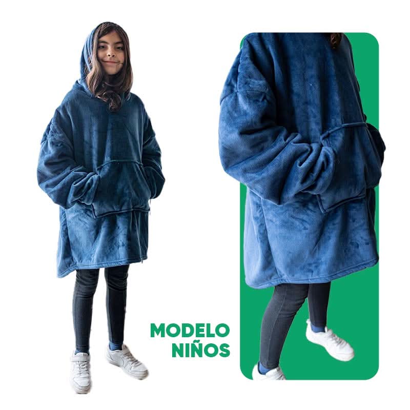 Hoodie Azul Polar con Capucha Marca Wilma