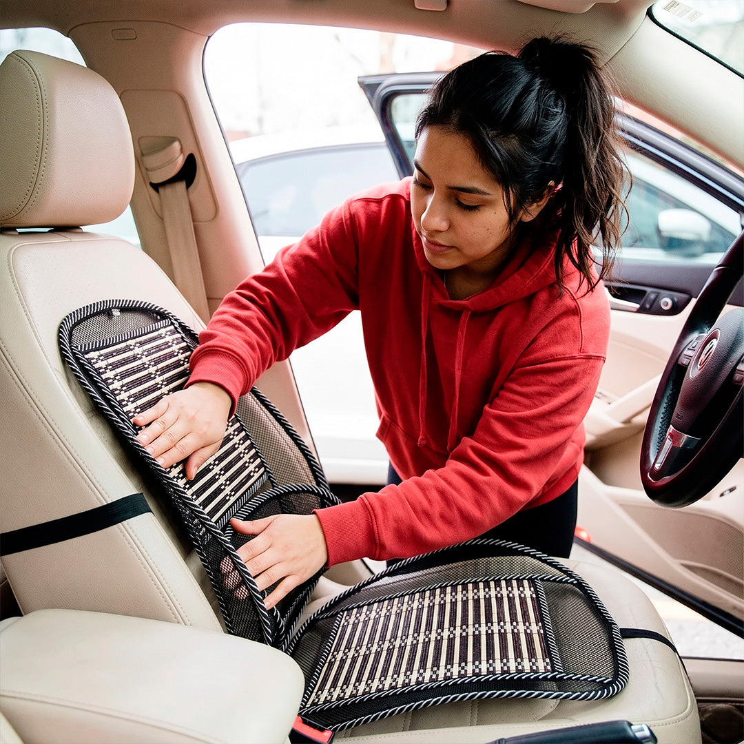 Respaldo Ergonómico de Bambú para Coche